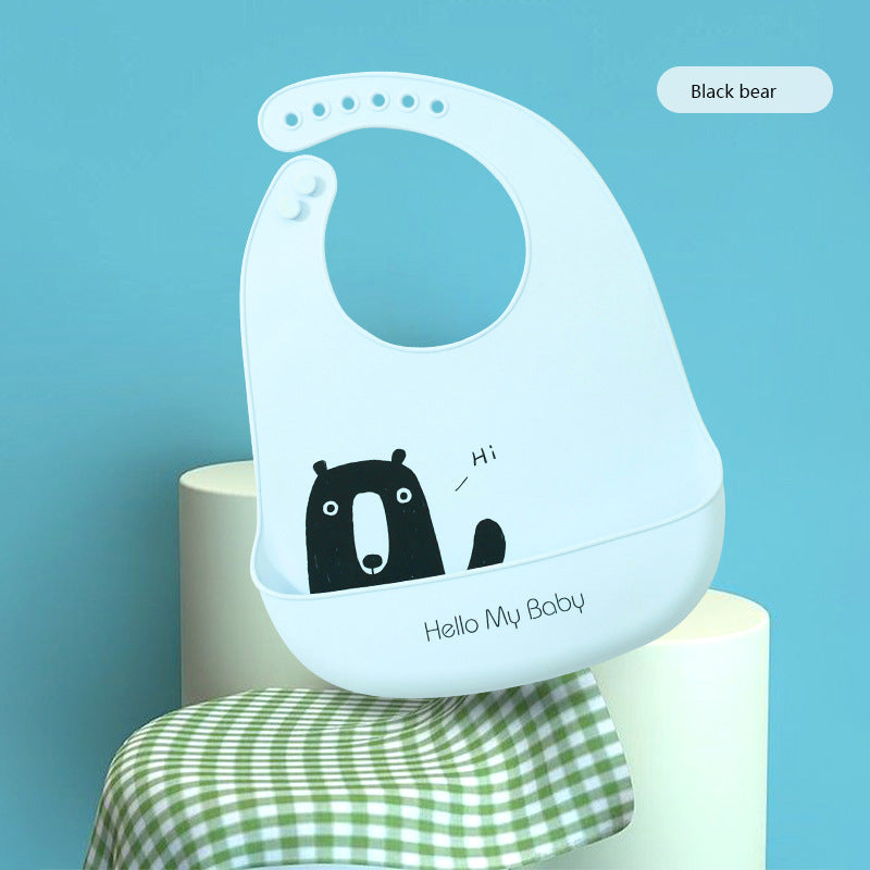 Disposable Waterproof Silicone Baby Bibs with Pockets