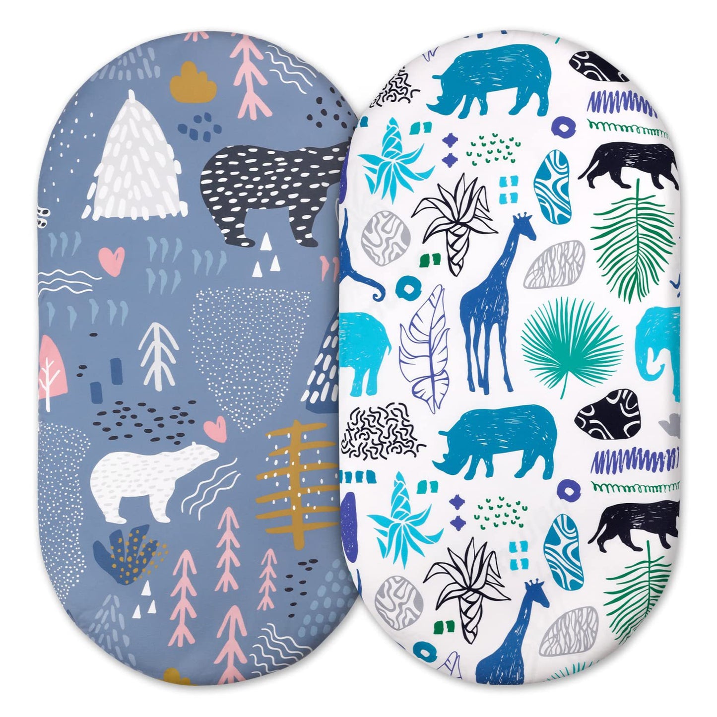 Elastic Printed Fitted Sheet for Baby Cradle & Changing Table